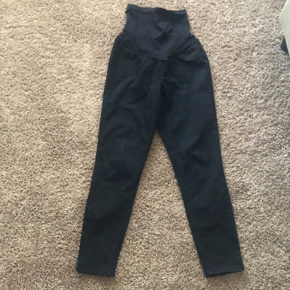 Black Maternity Straight Leg Jeans